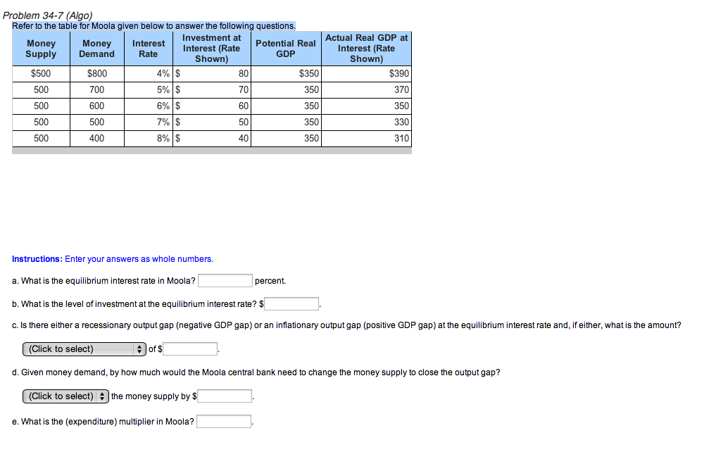 Solved Refer To The Table For Moola Given Below To Answer | Chegg.com