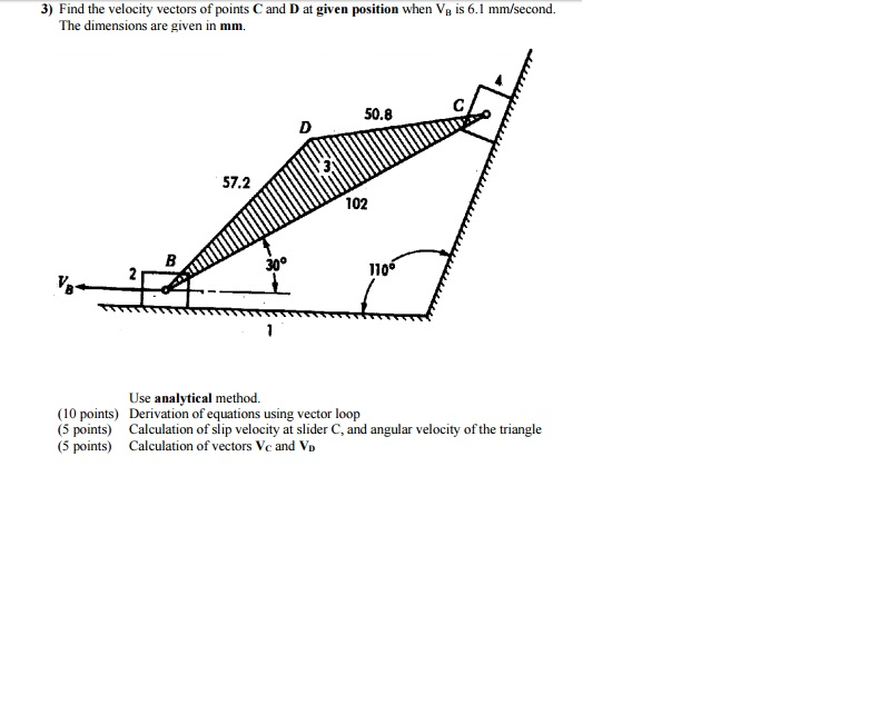 Solved Find the velocity vectors of points C and D at given | Chegg.com