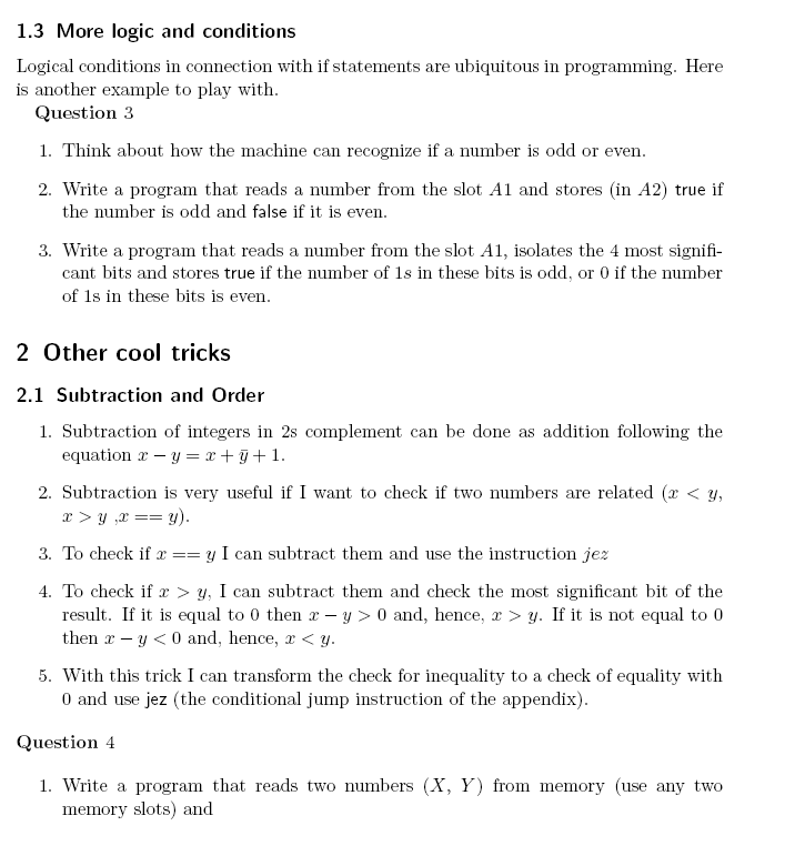Solved Logical conditions in connection with if statements | Chegg.com