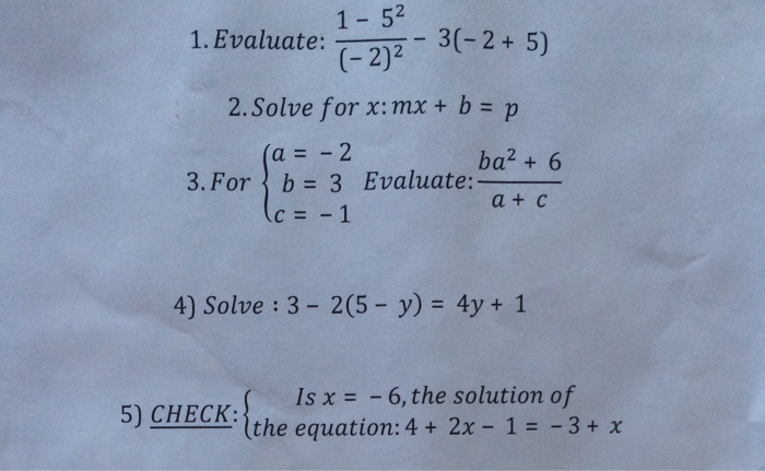 Solved Evaluate 1 5 2 2 2 3 2 5 Solve for X mx