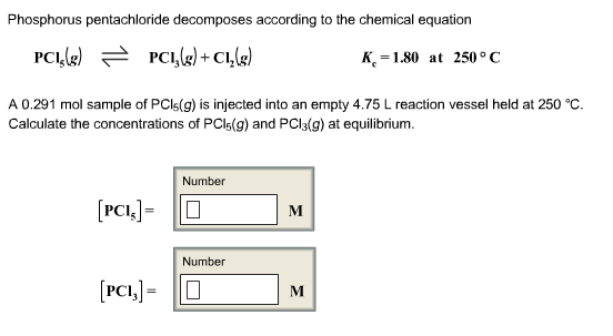 Solved A 0.291 mol sample of PCl5(g) is injected into an | Chegg.com