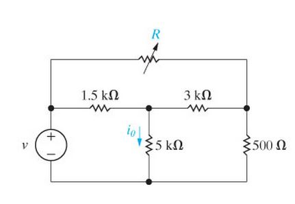 Solved The variable resistor R in the circuit in (Figure 1) | Chegg.com