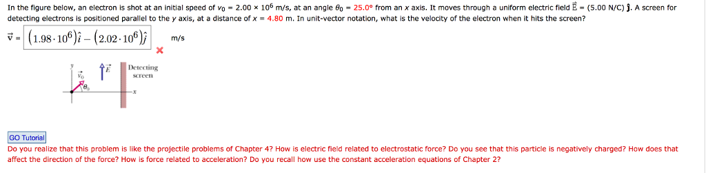 Solved In the figure below, an electron is shot at an | Chegg.com