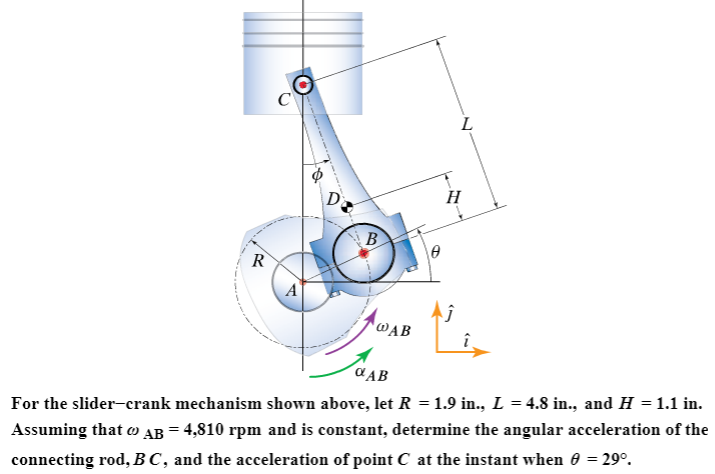 Solved AB For The Slider-crank Mechanism Shown Above, Let R | Chegg.com