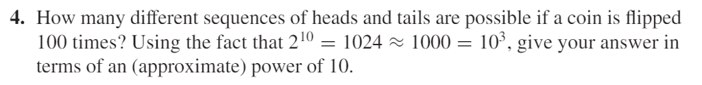 Solved How many different sequences of heads and tails are | Chegg.com