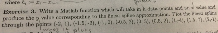 Solved Write a Matlab function which will take in n data | Chegg.com