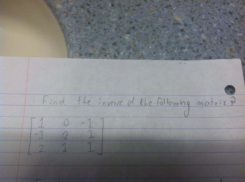 Solved Find The Inverse Of The Following Matrix Chegg Solved Find The Inverse Of The Following Matrix Chegg