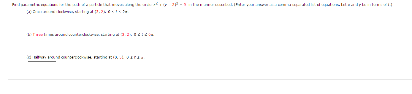 Solved: Find Parametric Equations For The Path Of A Partic... | Chegg.com