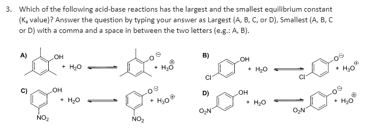 Solved 1. Order the following bases from strongest to | Chegg.com