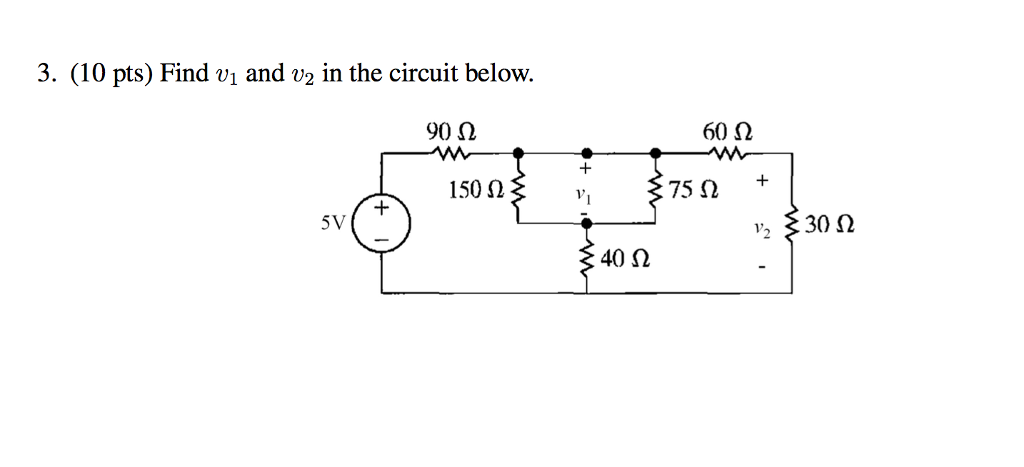 Solved Find Upsilon 1 And Upsilon 2 In The Circuit Below