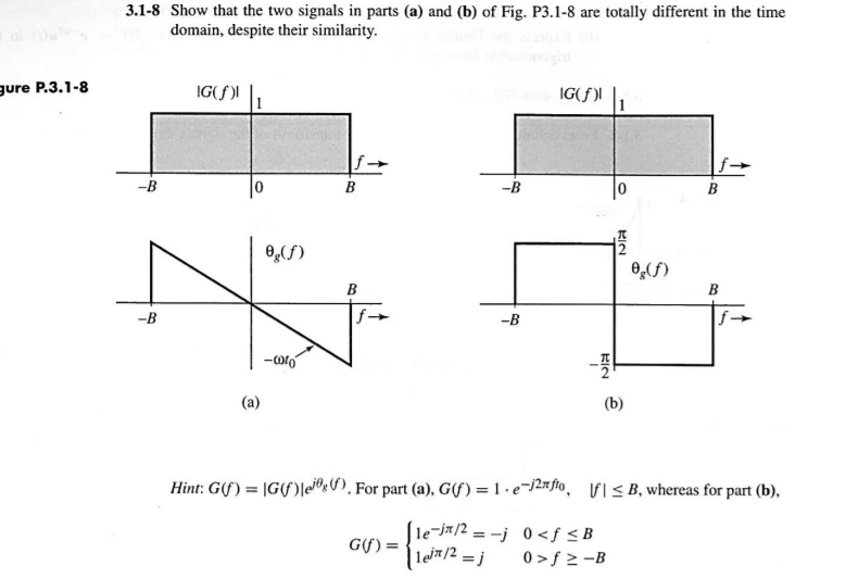 Solved 3.1-8 Show that the two signals in parts (a) and (b) | Chegg.com