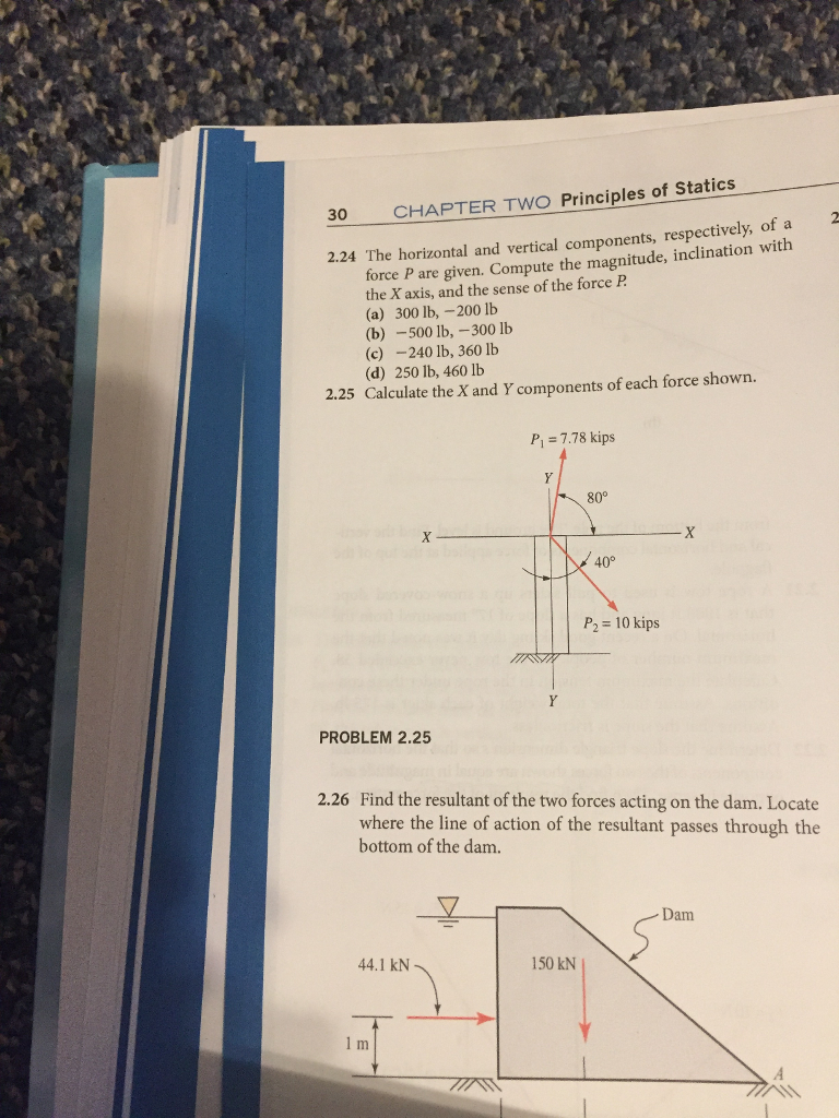 Solved The horizontal and vertical components, respectively,