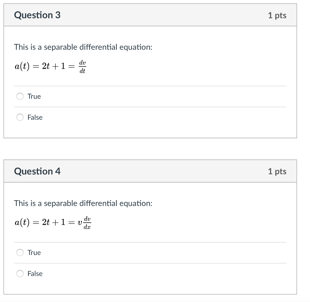 Solved Question 1 1 Pts This Is A Separable Differential