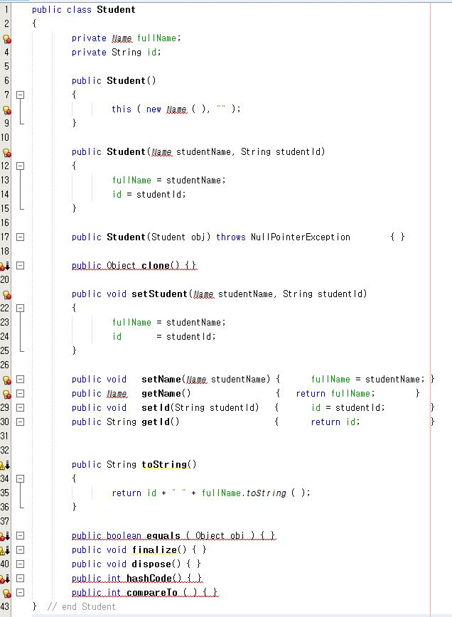 Solved Using the ‘Name.java’ and ‘Student.java’ files, | Chegg.com