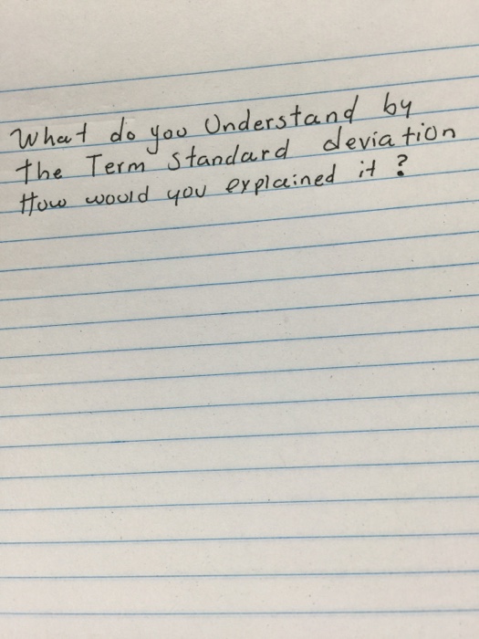 Solved What Do You Understand By The Term Standard Deviation Chegg