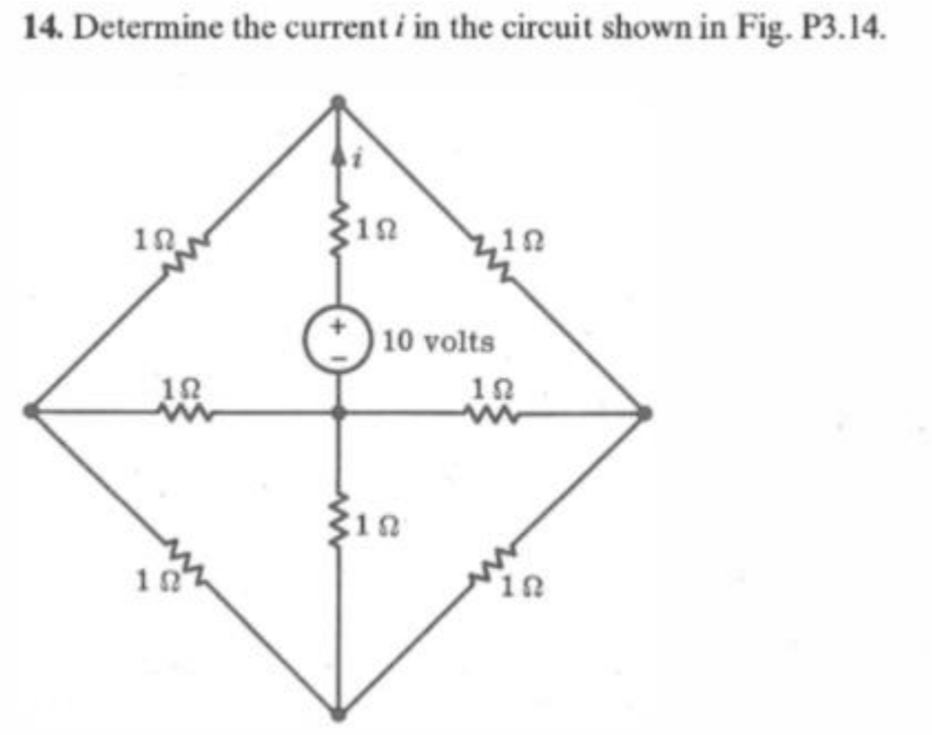Solved Determine the current i in the circuit shown in Fig. | Chegg.com