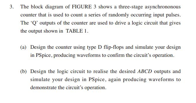 Solved 3. The block diagram of FIGURE 3 shows a three-stage | Chegg.com