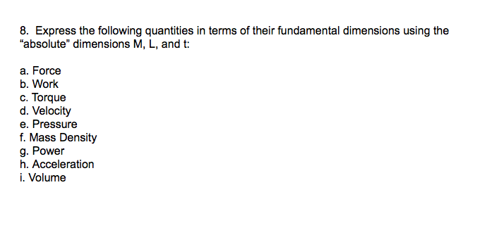 Solved Express the following quantities in terms of their | Chegg.com