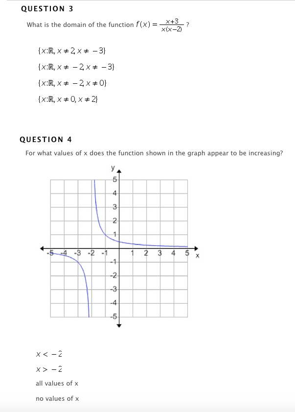 Solved For which values of x is the function y =1/(X-2)(X+3) | Chegg.com