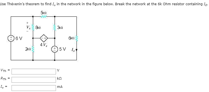 Solved Use Thévenin's theorem to find I, in the network in | Chegg.com