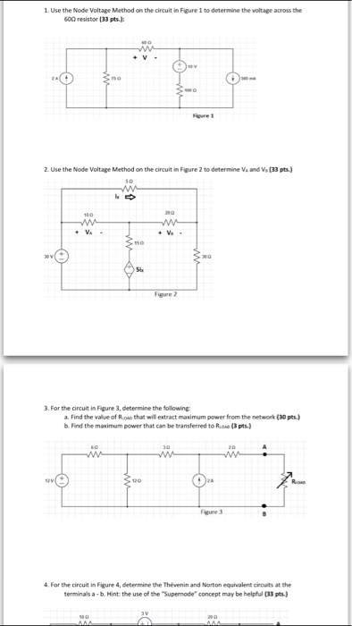 Solved Use the Node Voltage Method on the circuit in Figure | Chegg.com