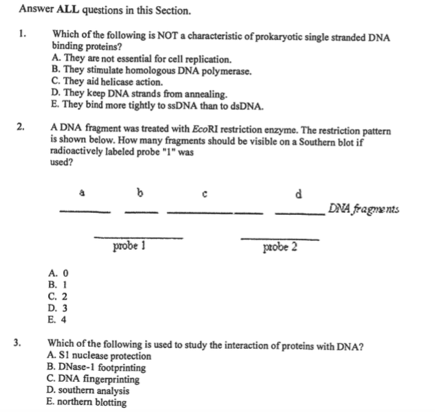 Solved Answer ALL questions in this Section. 1. Which of the | Chegg.com