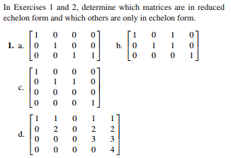 Solved In Exercises 1 and 2, determine which matrices are in | Chegg.com