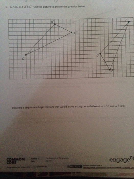 Solved 1. A ABC A A'B'c. Use The Picture To Answer The | Chegg.com