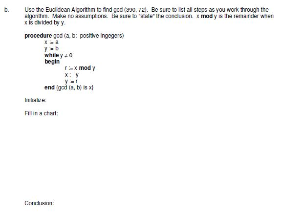 Solved 1. Trace Each Of The Algorithms. A. Consider The | Chegg.com ...