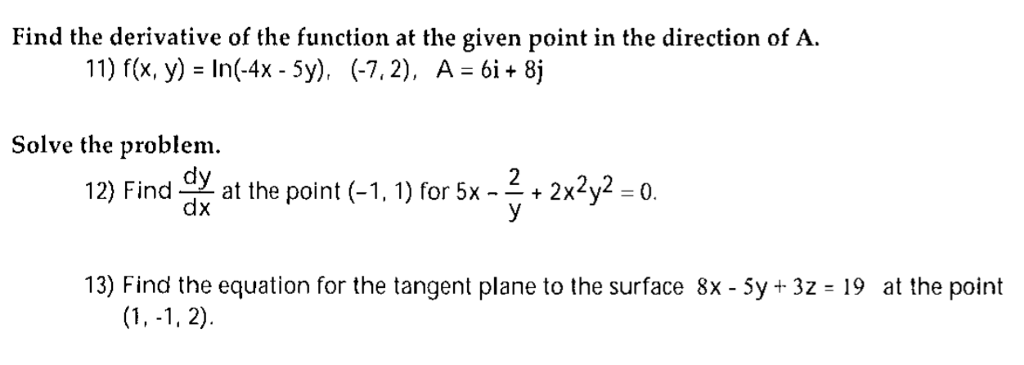 Solved Find the derivative of the function at the given | Chegg.com