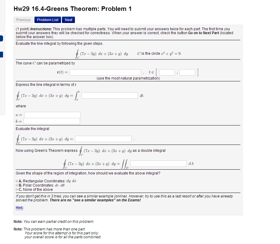 Solved This problem has multiple parts. You will need to | Chegg.com