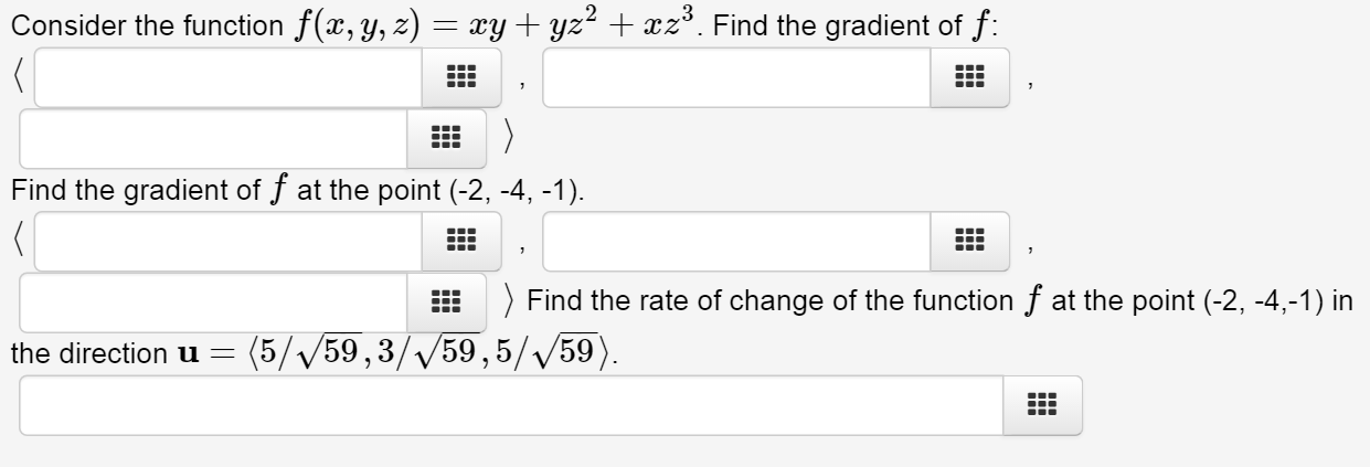 Solved Consider The Function F X Y Z Xy Yz 2 Xz 3