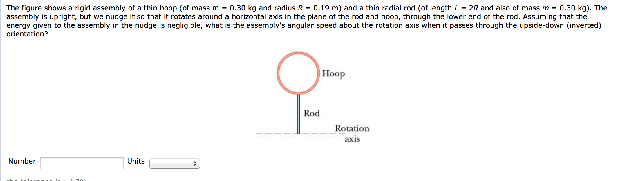 The Figure Shows A Rigid Assembly Of A Thin Hoop (of | Chegg.com