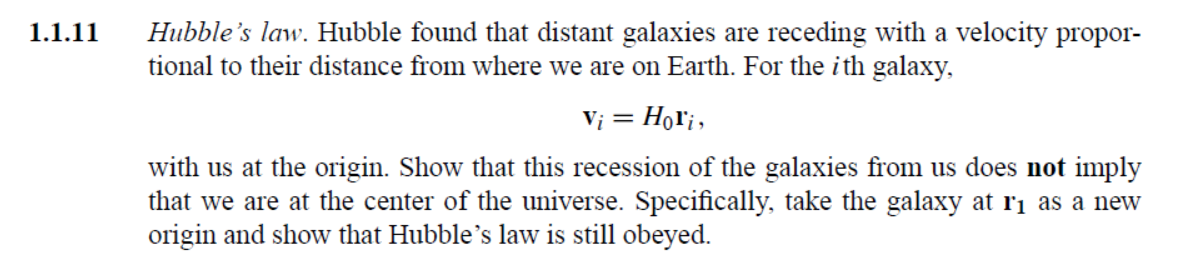 Solved 1.1.11 Hubble's Law. Hubble Found That Distant | Chegg.com