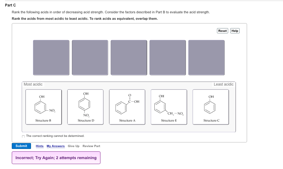 Solved: Rank The Following Acids In Order Of Decreasing Ac... | Chegg.com