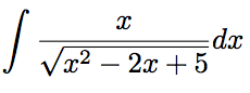 integral of sqrt x 2 2x 5