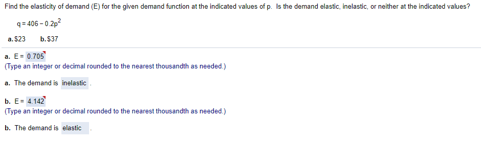 solved-find-the-elasticity-of-demand-e-for-the-given-chegg