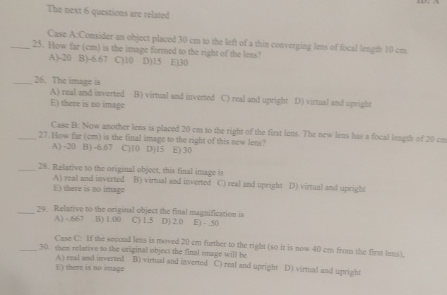 Solved The next 6 questions are related Case A Consider an | Chegg.com