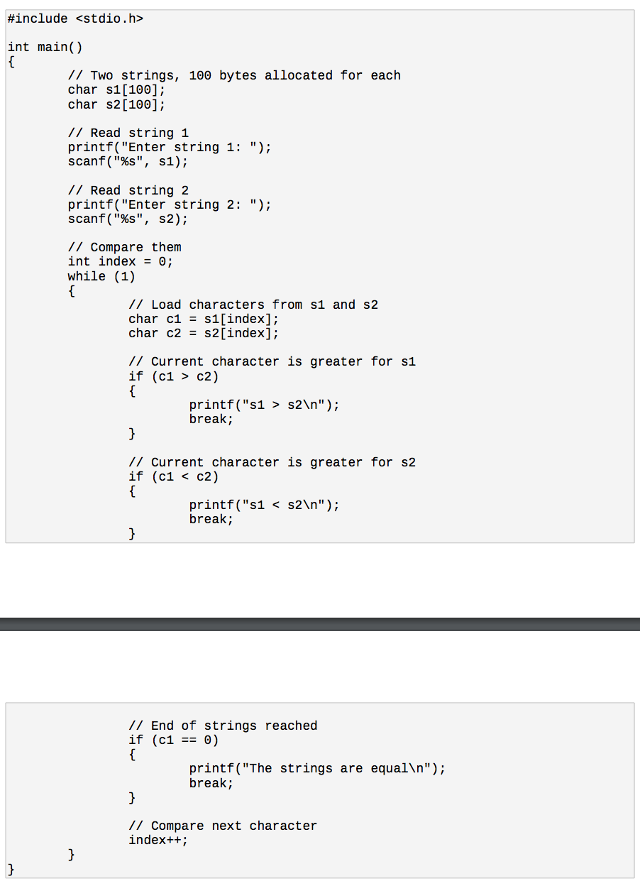 Solved The Following C Program Asks The User For Two | Chegg.com