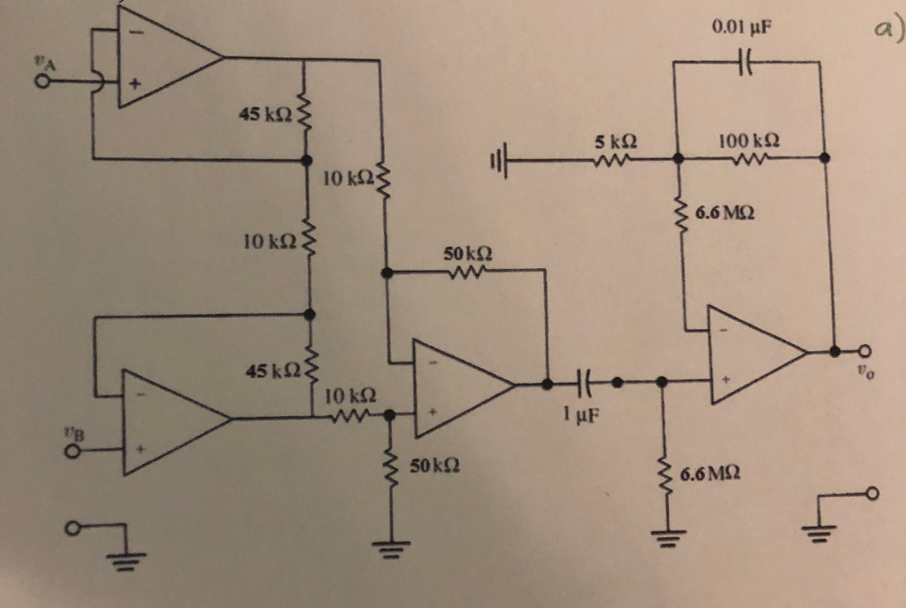 Solved An ECG preamplifier is shown below. Calculate the