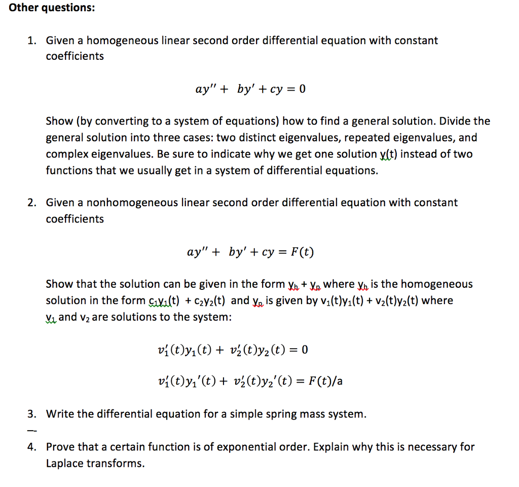 solution of second order differential equation