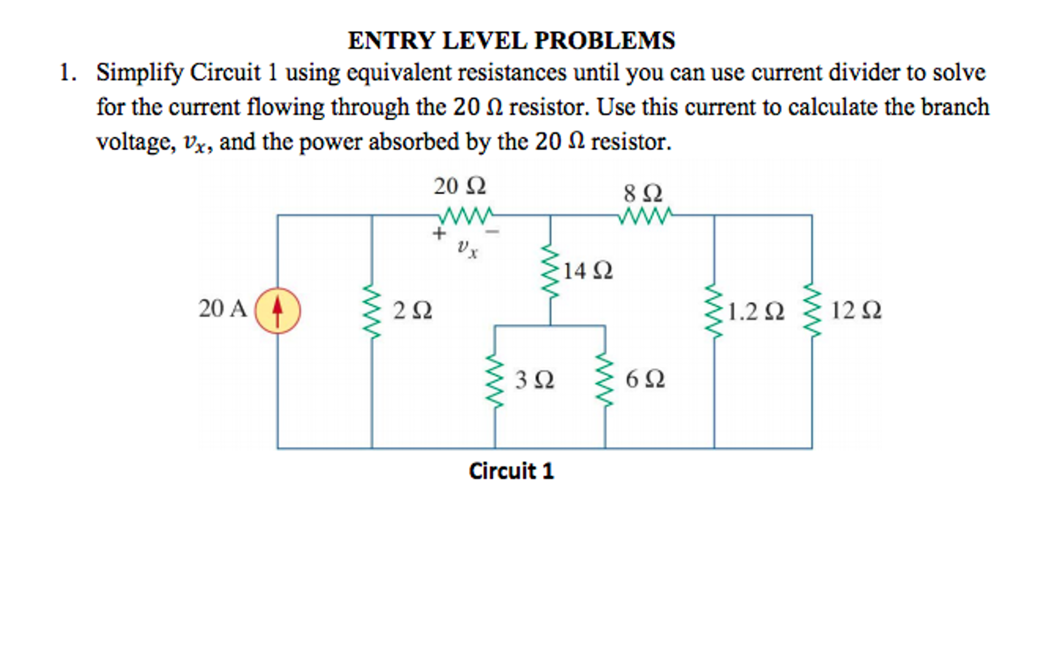 Solved Simplify Circuit 1 Using Equivalent Resistances Until | Chegg.com