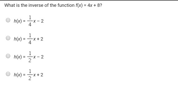 solved-what-is-the-inverse-of-the-function-f-x-4x-8-chegg