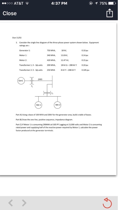 Solved: Consider The Single Line Diagram Of The Three-phas... | Chegg.com