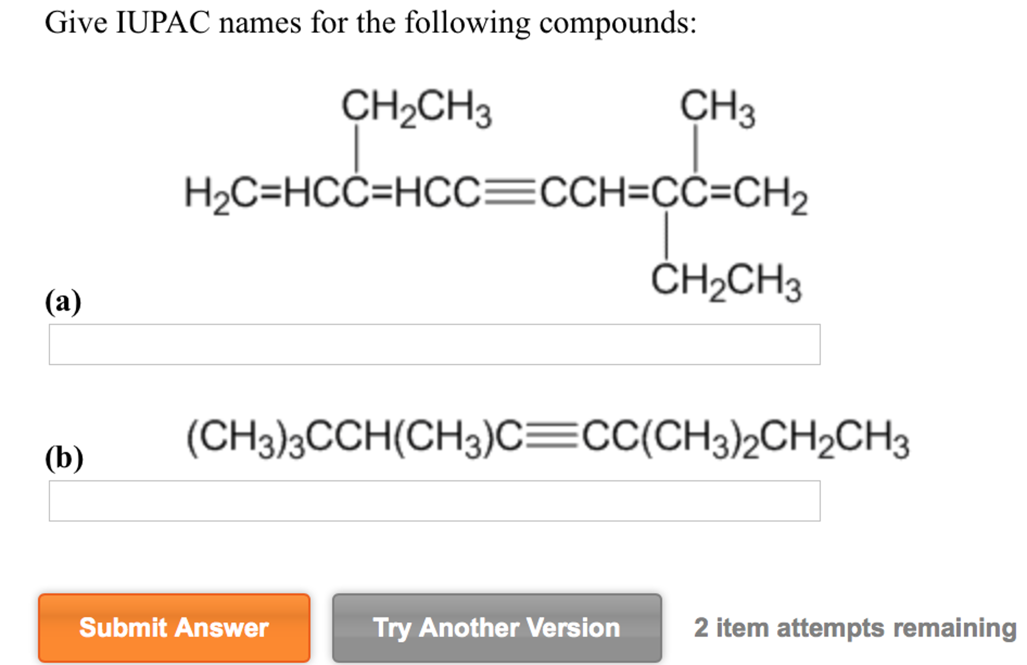 Solved Give Iupac Names For The Following Compounds Ch Chegg Com My Xxx Hot Girl