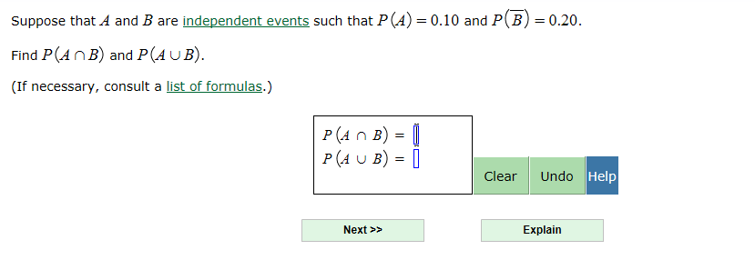 Solved Suppose That A And B Are Independent Events Such That | Chegg.com