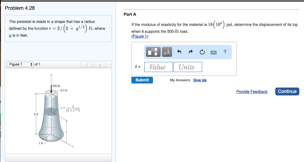 Solved The pedestal is made in a shape that has a radius