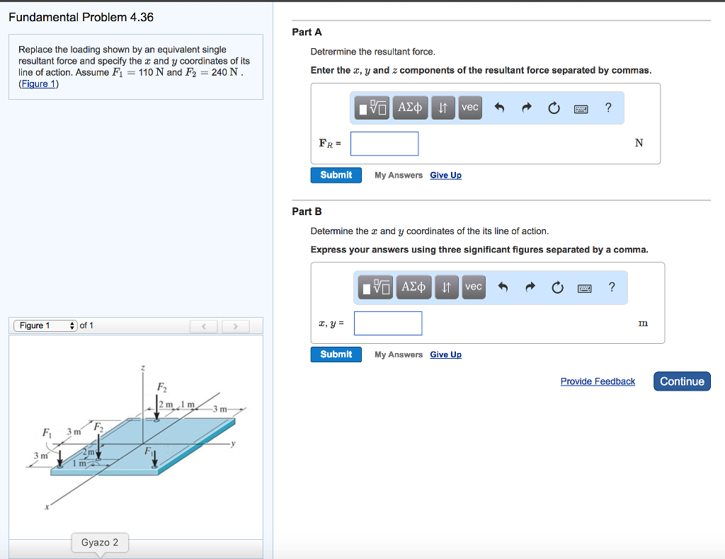 Solved Fundamental Problem 4.36 Part A Replace The Loading | Chegg.com