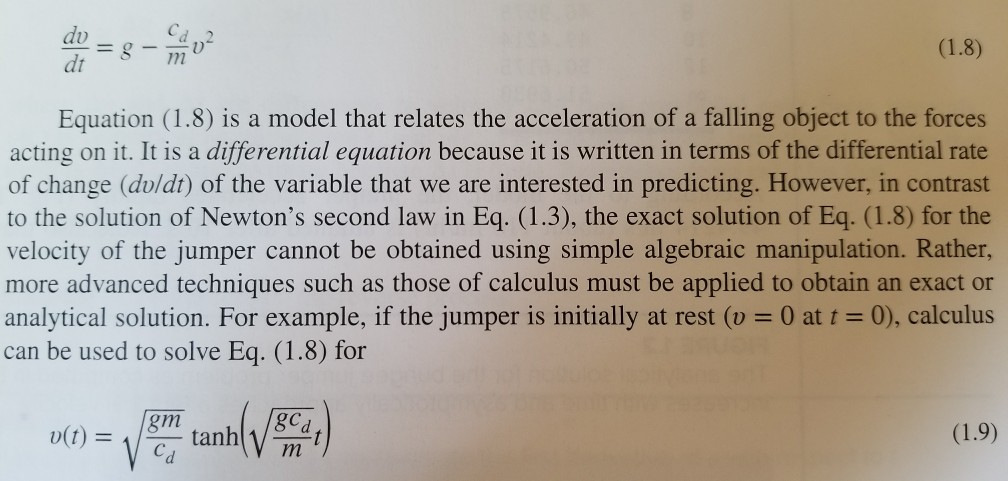 Solved 1.1 Use calculus to verify that Eq. (1.9) is a | Chegg.com
