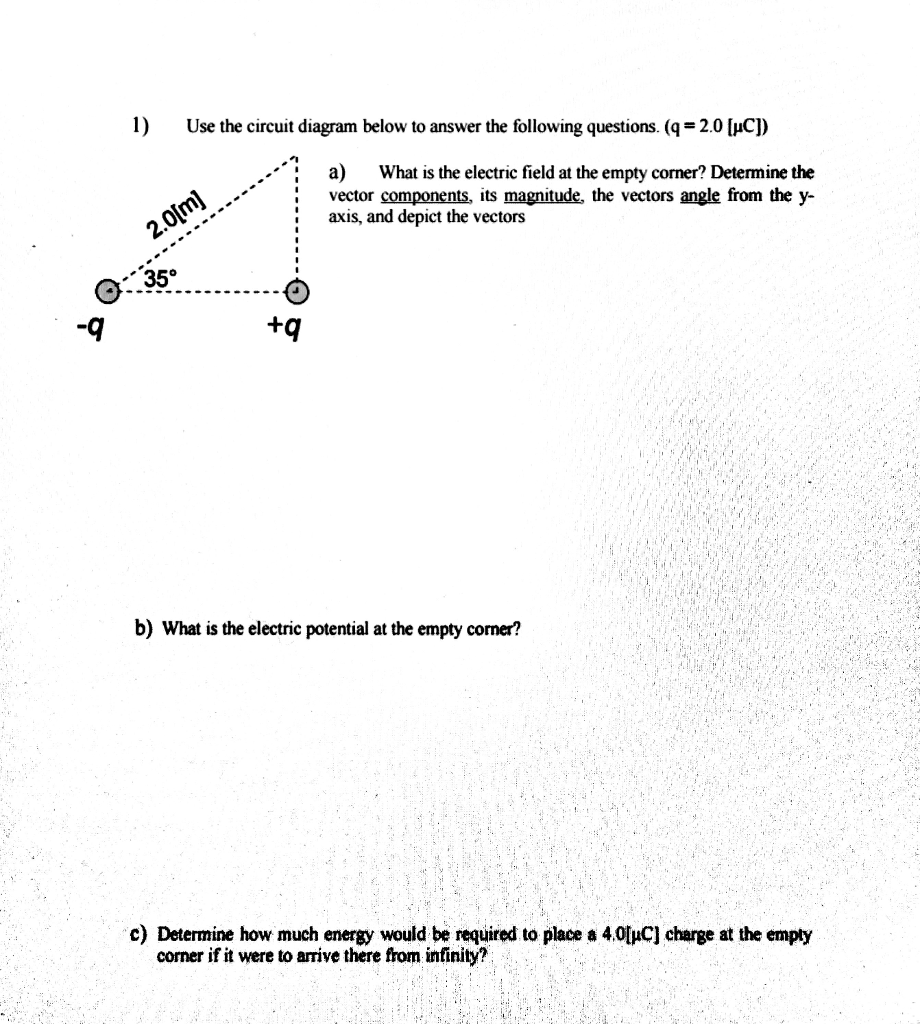 Solved Use the circuit diagram below to answer the following | Chegg.com